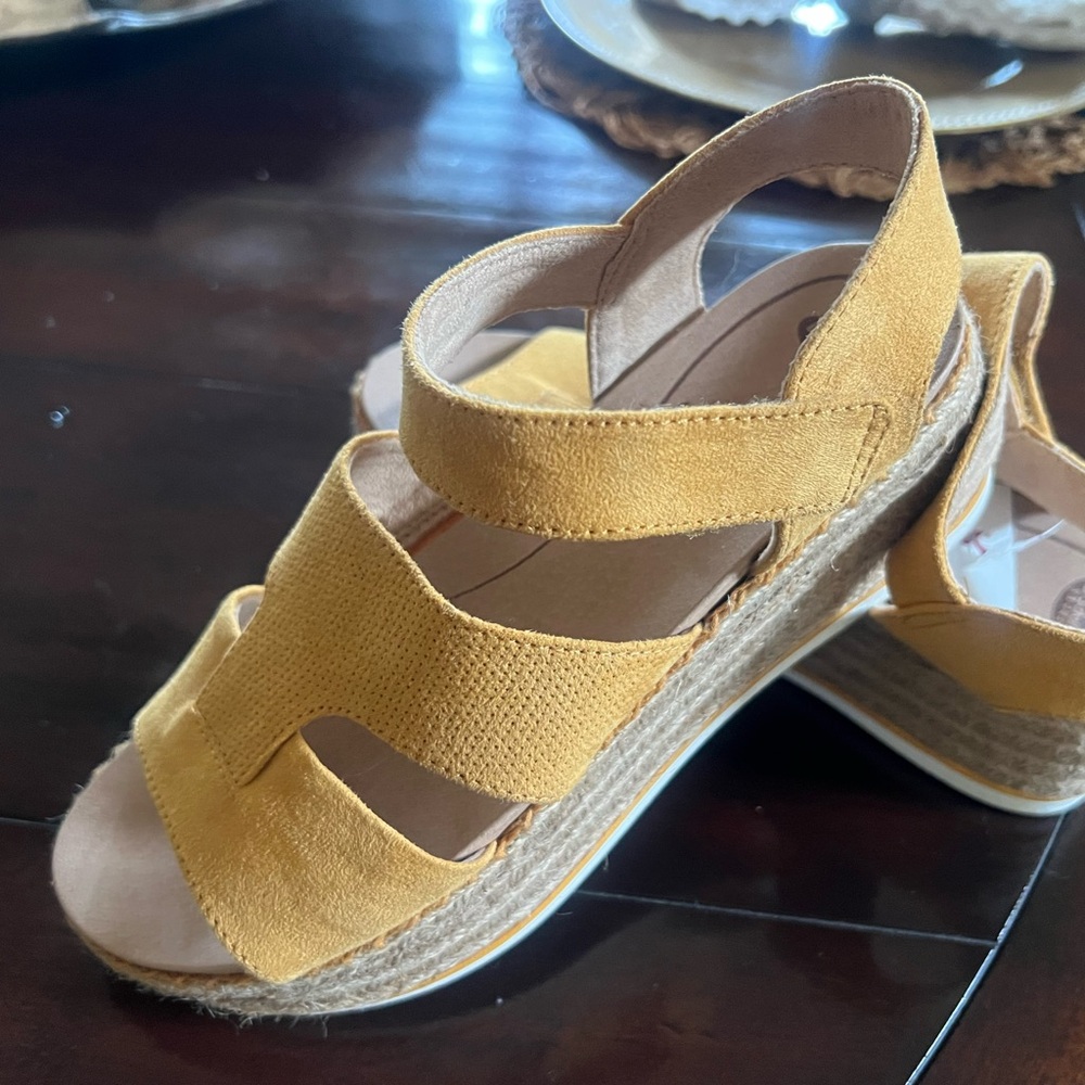 Yellow Espadrille Sandals